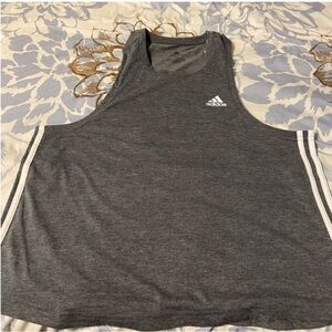 Adidas women’s gray muscle‎ tee workout shirt size extra large